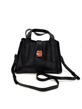 Radley London Sloan Street Grab Bag Black Leather Zip Push Lock Strap Pocket